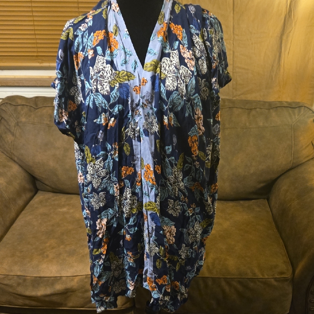 Floral Open Front Kimono Cardigan